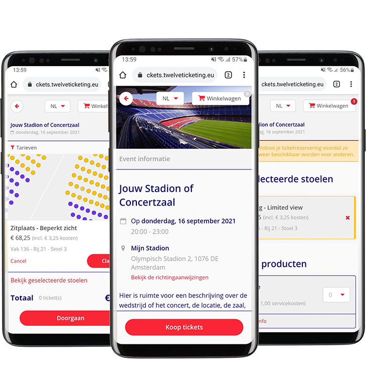 Mobiele Ticketing website